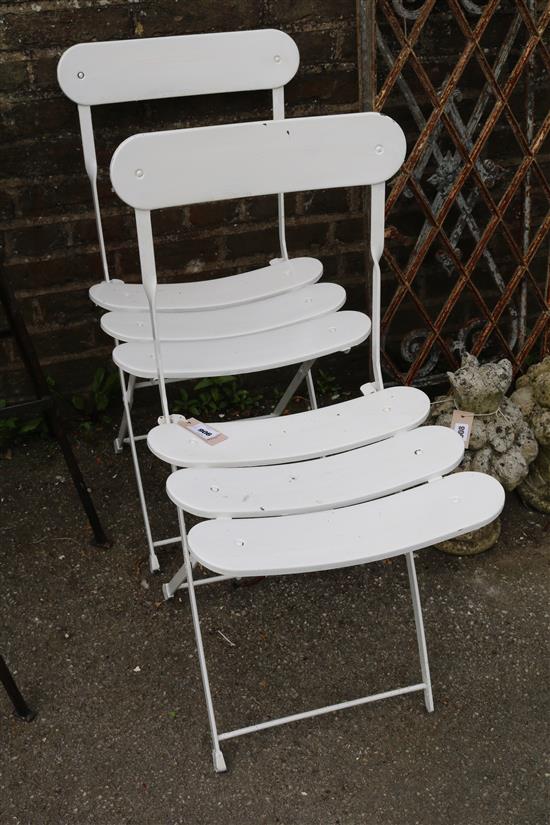 Pr folding garden chairs(-)